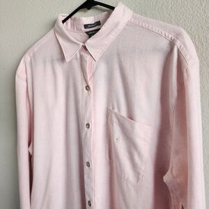 NWT Eddie Bauer Women's L WR Stine's Boyfriend 2.0 PALPNKHTHR Casual Shirt Top